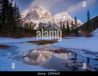 Mount Kidd-Mt. Kidd, Kananaskis, Alberta, Canada Stock Photo