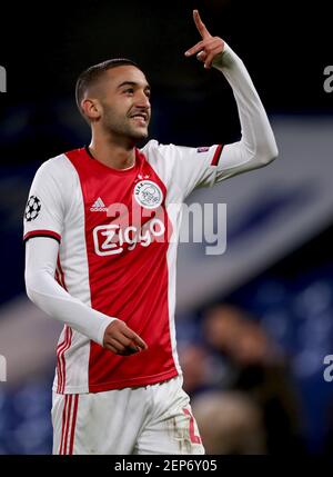 Hakim Ziyech of AFC Ajax seen in action during the UEFA Europa League match  between Getafe CF and AFC Ajax Amsterdam at Coliseum Alfonso Perez in  Getafe (Final score; Getafe CF 2:0