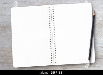 Notepad With Gift And Ribbon On Wood Board Background.using Wallpaper For  Education, Business Photo.Take Note Of The Product For Book With Paper And  Concept, Object Or Copy Space Stock Photo, Picture and