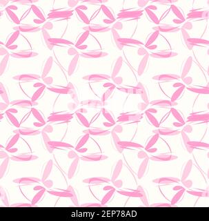 Seamless pattern colorful modern style abstract graphic background from various rounded shapes Stock Vector
