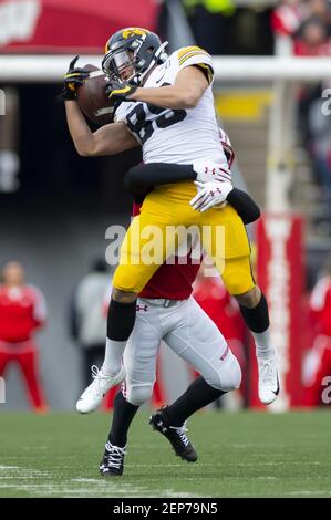 Iowa Wide Receiver Nico Ragaini (89) Runs Up Field During An NCAA ...