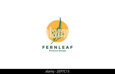 aesthetics fern leaf logo design vector Stock Vector