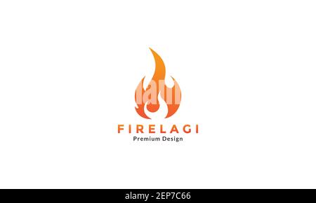 abstract fire hot modern shape logo design vector icon symbol graphic illustration Stock Vector
