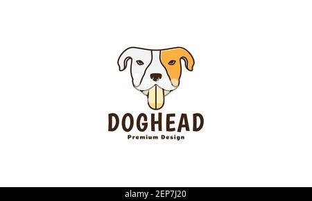 animal pets dog Bulldog head colorful logo design vector icon symbol graphic illustration Stock Vector