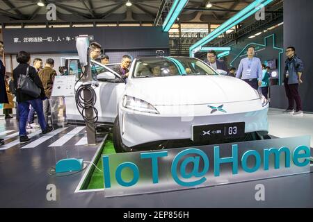 Xpeng Motors G3 Electric Vehicle Seen At A Store Photo By Alex Tai Sopa Images Sipa Usa Stock Photo Alamy