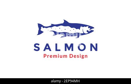 modern shape fish salmon logo design vector icon symbol illustration Stock Vector