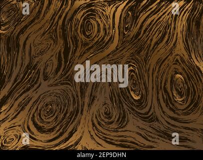 Colorful wood texture, gradient dark brown light brown color. Vector hand drawn tree texture illustration. Stock Vector