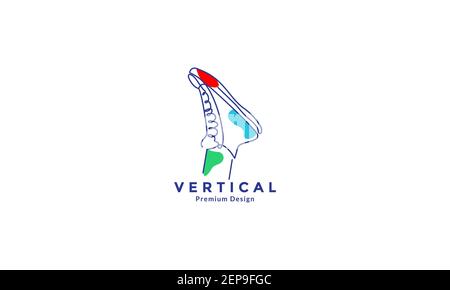 lines art abstract color shoes sneakers logo design vector icon symbol illustration Stock Vector