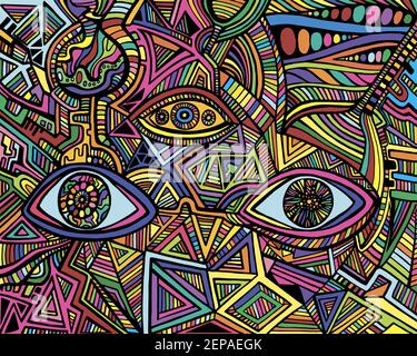 trippy eye drawings