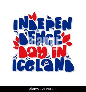 Celebrated annually on June 17 in Iceland. Vector Stock Vector