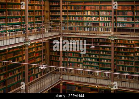 An old library inside the Rijksmuseum in Amsterdam, The Netherlands. Stock Photo