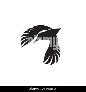 Vector of kingfishers bird design isolated on white background. Easy editable layered vector illustration. Wild Animals. Stock Vector