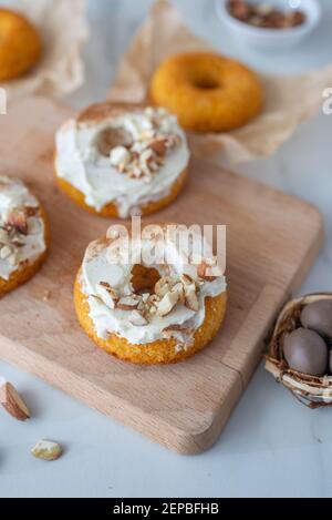 carrot cake donuts Stock Photo