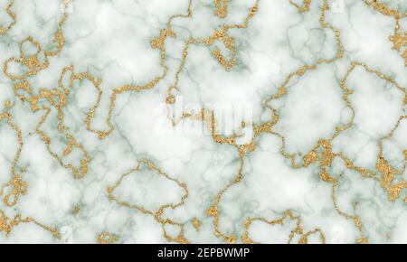 Marble With Golden Texture Background. Design for Banner, Invitation, Wallpaper, Print Ads, Packaging Design Template. Stock Photo