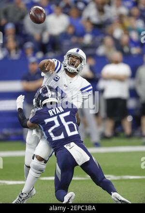 Tennessee Titans cornerback Logan Ryan (26) lines up against the  Indianapolis Colts during an NFL football