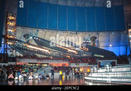 The Performance Area inside the Millennium Dome, Greenwich, London, England - 27 November 2000 Stock Photo
