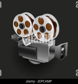 retro cinema camera icon Stock Vector