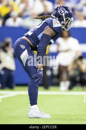 Tennessee Titans running back Derrick Henry (22) runs the ball against the  Indianapolis Colts during an NFL football game in Indianapolis, Sunday,  Dec. 1, 2019. The Titans won the game 31-17. (Jeff