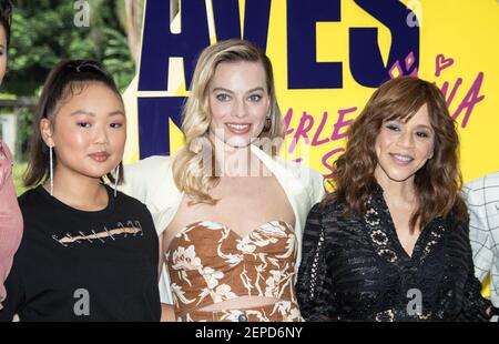 Birds of Prey cast actress Margot Robbie, Mary Elizabeth Winstead, Jurnee  Smollett-Bell, Rosie Perez, Ella Jay Basco attend the film's press release  CCXP 2019 (2019 Comic Con Experience) at Tangara Palace in