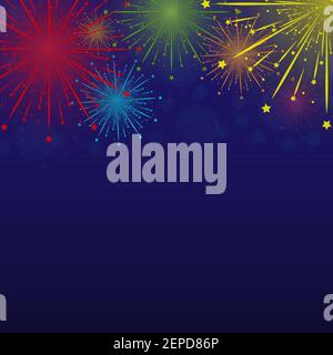 Colored fireworks. Seamless background with colorful fireworks for ...