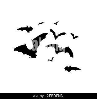 Bats flying around simple background vector illustration Stock Vector ...