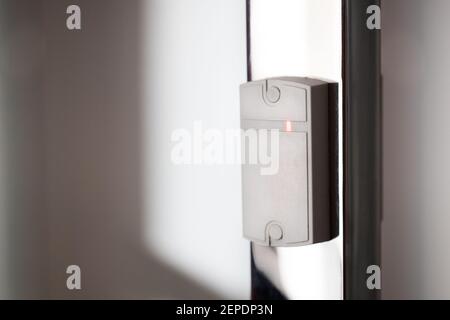 electronic access lock at business center. security control at entrance Stock Photo
