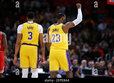 Beijing, USA. 27th Sep, 2019. Lebron James of Los Angeles Lakers poses for  a picture during media day in Los Angeles, the United States, Sept. 27, 2019.  The 36-year-old James led the