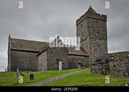 Rodel church on the Isle of Harris in the Hebrides Stock Photo