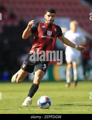 AFC Bournemouth's Dominic Solanke during the Sky Bet Championship match at the Vitality Stadium, Bournemouth. Picture date: Saturday February 27, 2021. Stock Photo