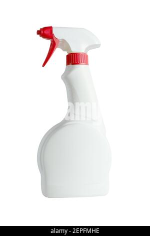clean spray cleaner bottle. white product presentation. isolated on white background. mockup Stock Photo