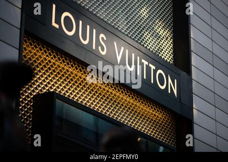 A Louis Vuitton storefront in Washington, D.C., as seen on August 14, 2019.  (Graeme Sloan/Sipa USA Stock Photo - Alamy
