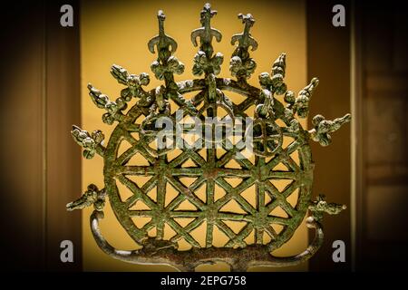 Ankara, Turkey - February 12 2021:  Popular Hittite symbol "sun disk" Stock Photo