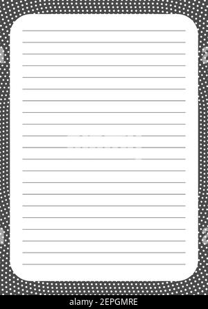 Grid paper. Abstract striped background with color horizontal lines. Printing paper note, on transparent background. White geometric pattern for Stock Vector