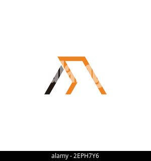 home roof simple geometric line flat logo vector Stock Vector