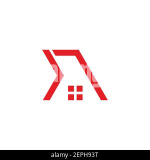 home arrow simple geometric window roof symbol logo vector Stock Vector