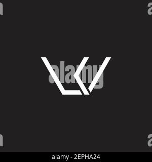 letter wk abstract geometric simple flat design logo vector Stock Vector