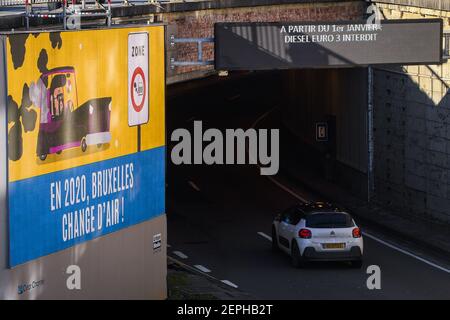 Illustration Picture Shows The Low Emission Zone In Brussels Monday   Illustration Picture Shows The Low Emission Zone In Brussels Monday 30 December 2019 High Polluting Vehicles Are Banned From Entering Brussels Belga Photo Laurie Dieffembacq Photo By Laurie Dieffembacqbelgasipa Usa 2ephb2t 