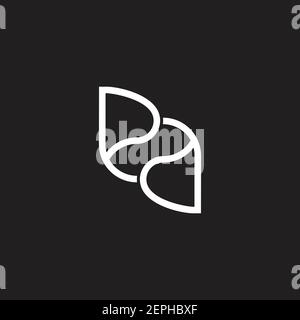 letter pd linked motion circle arrow abstract design line logo vector Stock Vector