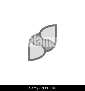 letter b d motion paper gradient design symbol logo vector Stock Vector