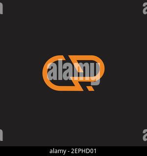 letter gp abstract thunder energy symbol geometric logo vector Stock Vector
