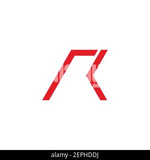 letter rk simple geometric arrow motion logo vector Stock Vector