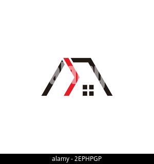 abstract home arrow simple geometric symbol logo vector Stock Vector