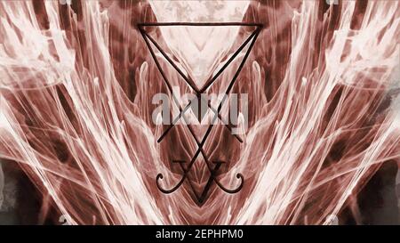 Magic symbol on a background of abstract smoke. Artistic work Stock Photo