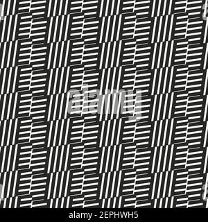 Abstract geometric black and white seamless pattern for web page, textures, card, poster, fabric, textile. Monochrome graphic repeating design. Modern Stock Vector
