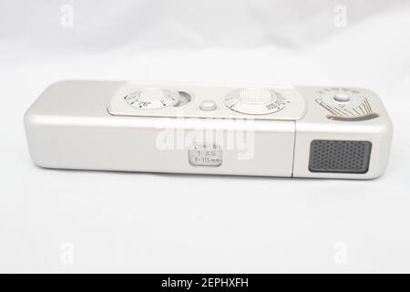 Close-up Of Minox B Subminiature Film Camera Concealed In A Man's Hand ...