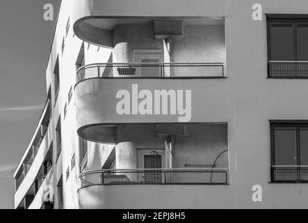 Wohnhaus von Hans Scharoun im Stil des Neuen Bauens am Hohenzollerndamm, Berlin Stock Photo