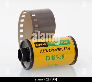 Old Kodak Tri X Pan Photographic Film Stock Photo