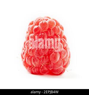 raspberry isolated on white. sweet fresh fruit. clipping path Stock Photo