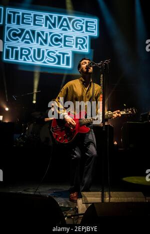 Liam Fray from the Courteeners performs live on stage during the Teenage Cancer Trust annual concert series, at the Royal Albert Hall. Picture date: Friday 23rd March 2018. Photo credit should read: David Jensen/EMPICS Entertainment Stock Photo