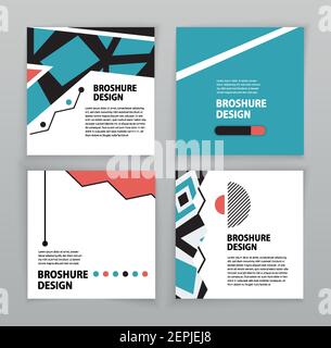 Geometry banner set. Memphis pattern. Vector illustration for advertising. Big sale, super sale, flash deal Stock Vector